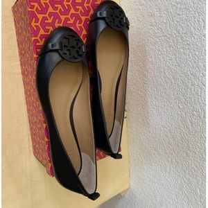 Tory Burch Black Gabriel Leather Ballet Flats